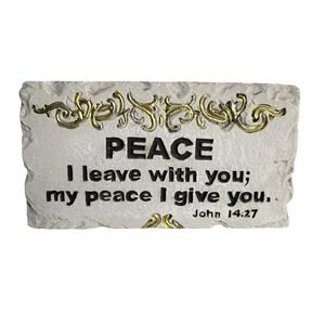 Peace Stone Bible Verse John 14:27 Religious Decor